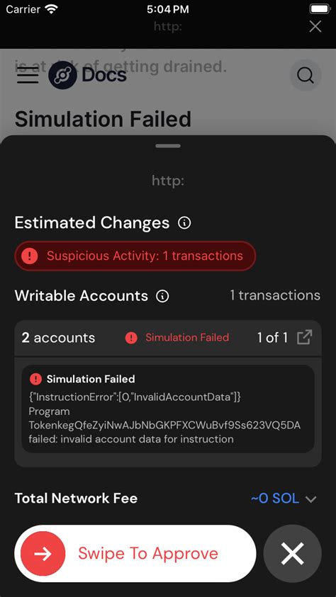 Solana: Transaction simulation failed: This account may not be used to pay transaction fees
