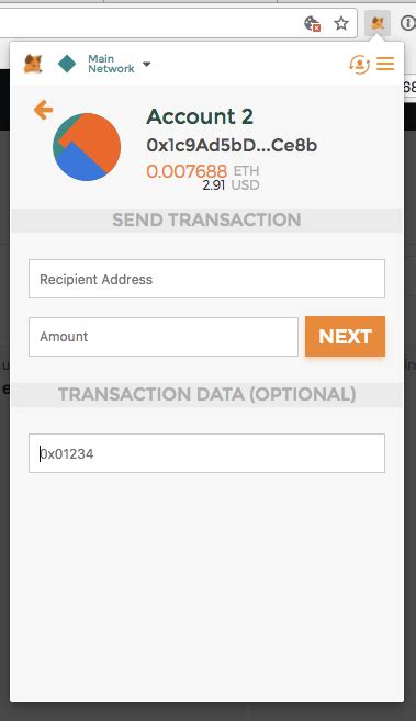 Metamask: ERC-681 data field ignored by Metamask
